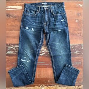 OLD NAVY Relaxed Slim Taper Dark Wash Blue Jeans! NWOT! 30x32